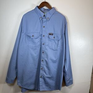 MCR Safety CAT2 Summit Breeze Fire Resistant Shirt 2XLT Blue Welding Mechanic
